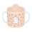 PEACH 2-HANDLE CUP WITH LID 201