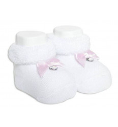 UNI WITTE KOUSJES MET SWAROVSKI HARTJE