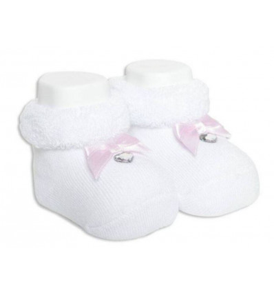 UNI WITTE KOUSJES MET SWAROVSKI HARTJE