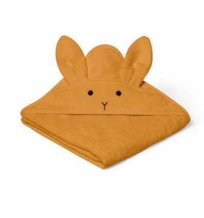 AUGUSTA HOODED TOWEL RABBIT MUSTARD 202