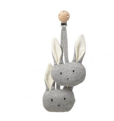 ROSA PRAM TOY RABBIT GREY MELANGE 202