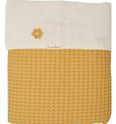 WIEGDEK. WAF/FLANEL ANTW OCHRE/PEB 23
