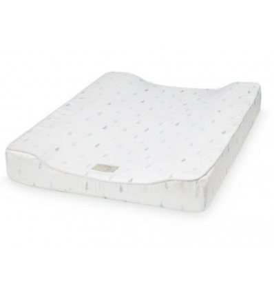 CHANGING CUSHION W/LINING RAINDROPS 8