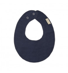 BIB TEETHING MUSLIN NAVY 8