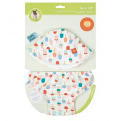 SPLACH&FUN SET SWIM DIAPER & HAT GIRLS 8