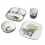 BAMBOO MELAMINE DINNER SET 4PC DINO 201