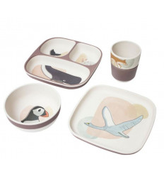 BAMBOO MELAMINE DINNER SET 4 PCS 201