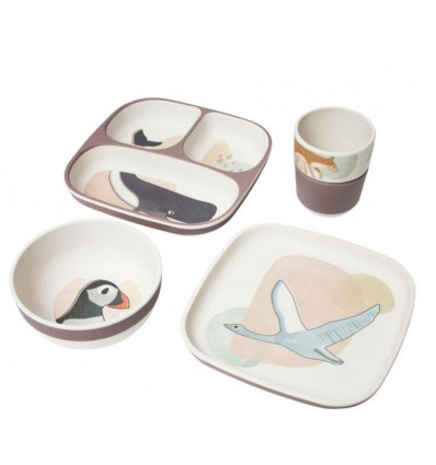 BAMBOO MELAMINE DINNER SET 4 PCS 201
